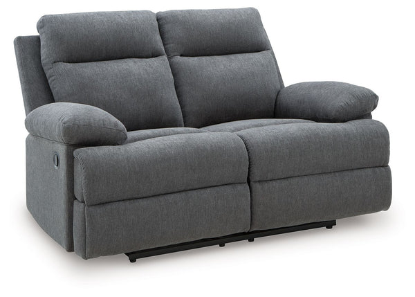 Side-Swipe - Reclining Loveseat Dark Gray