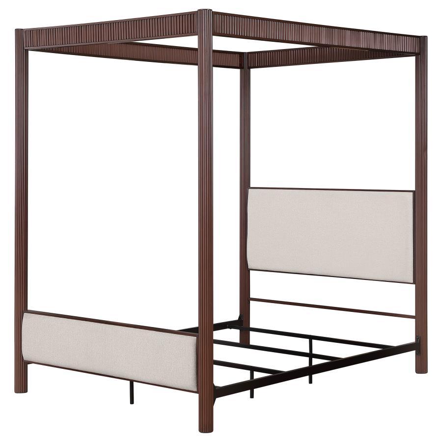 Zimmerlee - Metal Canopy Bed Dark Brown