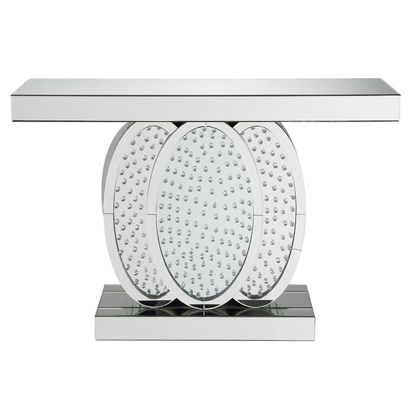 Nysa - 47"L Console Table - Mirrored & Faux Crystals