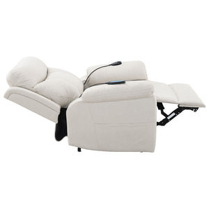 Chriki - Power Recliner With Lift & Heating & Massage - Beige Fabric