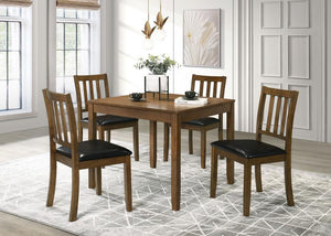 Parkwood - Square Dining Table Set Dark Brown 5 Pc. Table, 4 Chairs