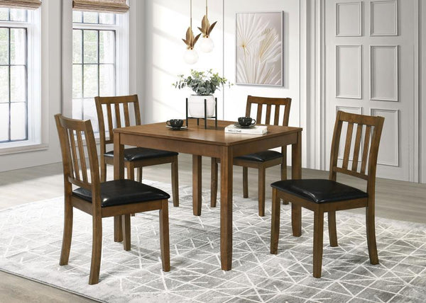 Parkwood - Square Dining Table Set Dark Brown 5 Pc. Table, 4 Chairs
