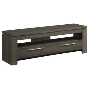 Elkton - 2-Drawer Engineered Wood 59" TV Stand Dark Gray