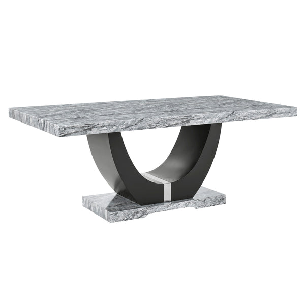 Lyra - Dining Table Top & Base - Gray