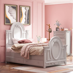 Flora - Panel Bed Gray Full