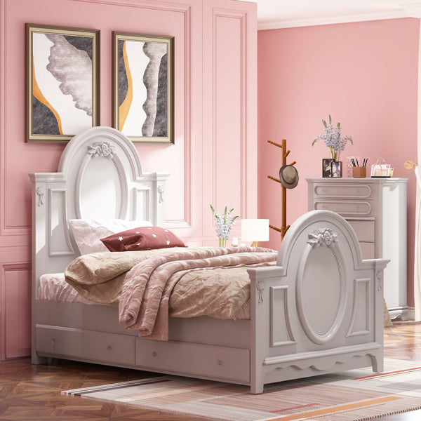 Flora - Panel Bed Gray Full