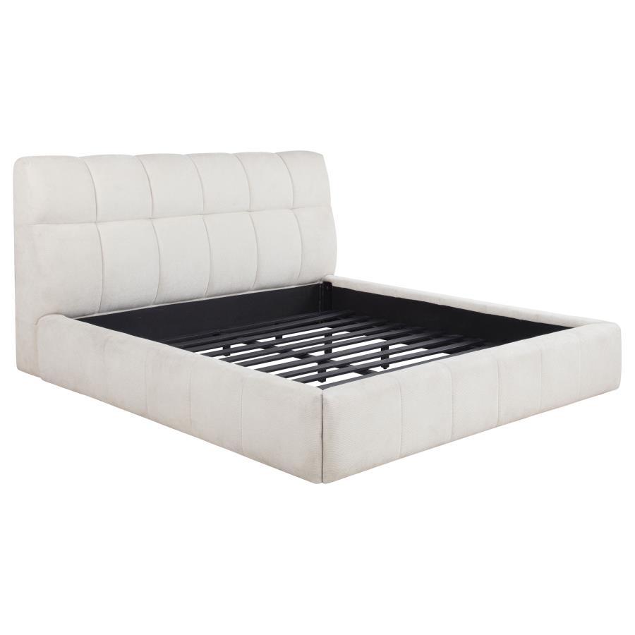 Nollet - Upholstered Platform Bed Beige King