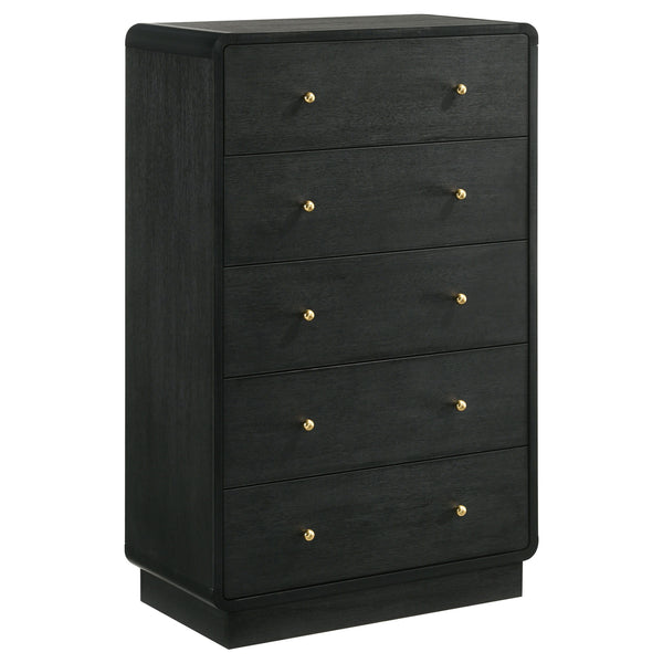 Cavelle - 5-Drawer Chest Of Drawers - Black