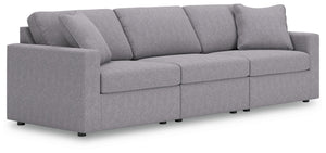 Modmax - Granite - Sectional Gray 3 Pc. Sofa Sectional