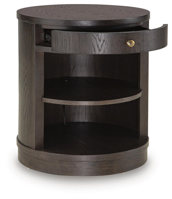 Leighmour - Accent Table - Dark Brown