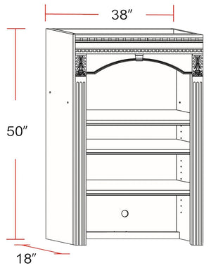 Huntington - Library Desk (2 Piece) - Antique Vintage Pecan