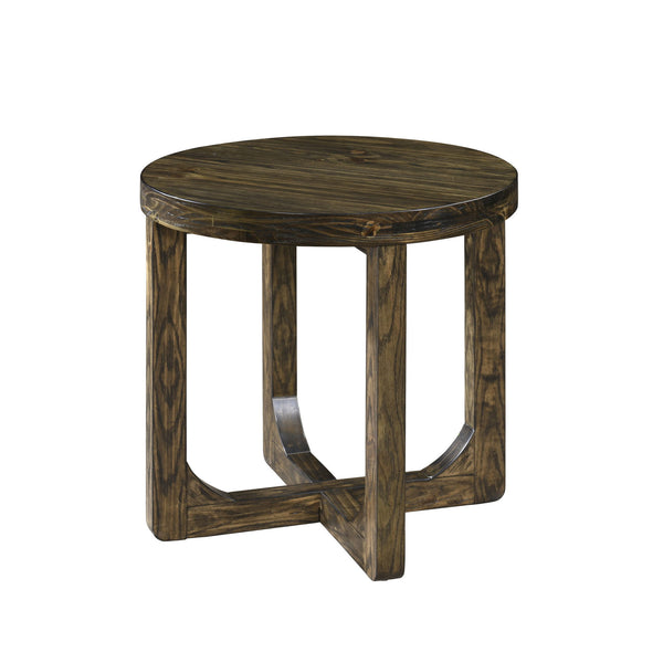Kerby - Round End Table - Dark Brown