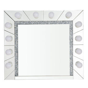 Noralie - 28" Accent Mirror - Mirrored & Faux Diamonds