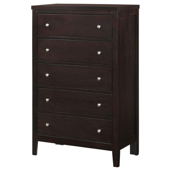 Carlton - 5-Drawer Bedroom Chest - Cappuccino