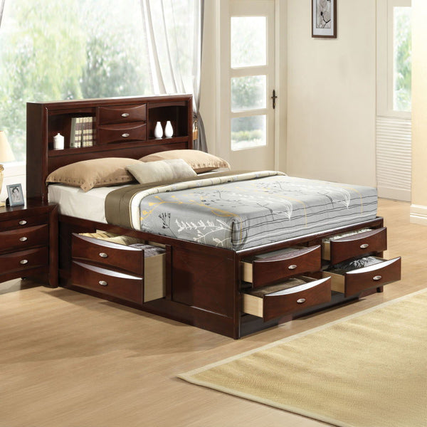 Ireland - Bed w/Storage Dark Red Full