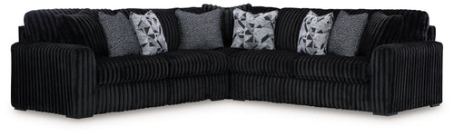 Midnight-Madness - Sectional Black 3 Pc. Sectional