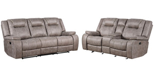 Blake - Manual Reclining Sofa Set Dark Brown 2 Pc. Sofa, Loveseat