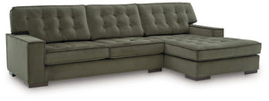 Caspian-Town - Sectional Green 2 Pc. Right Arm Facing Corner Chaise Sectional