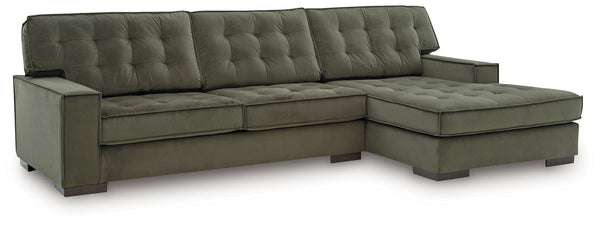Caspian-Town - Sectional Green 2 Pc. Right Arm Facing Corner Chaise Sectional