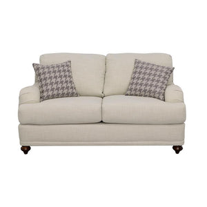 Glenn - Upholstered English Arm Loveseat - Light Gray