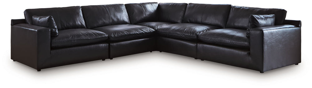 Emilia - Sectional Light Brown 2 Pc. Sectional Loveseat