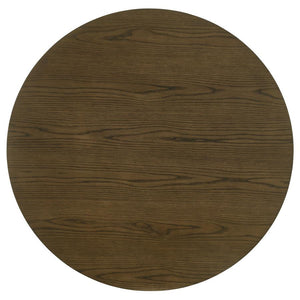 Ottowa - Round Wood Dining Table With Shelf - Brown