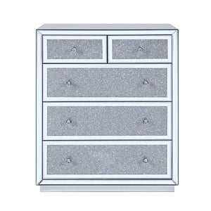 Noralie - Console Cabinet - Faux Diamonds & Mirrored