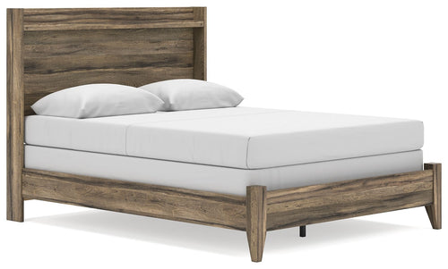 Elbrim - Panel Bed Dark Brown