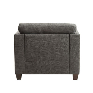 Laurissa - Chair With 3 Pillows - Light Charcoal Linen
