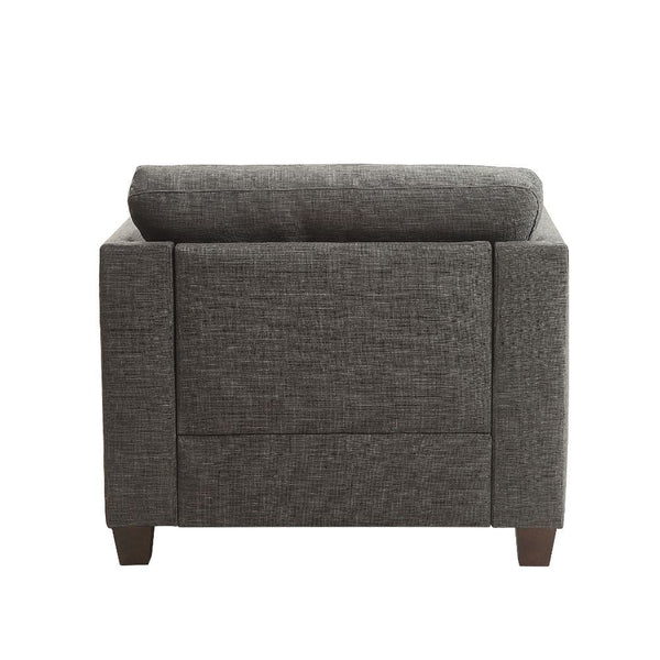 Laurissa - Chair With 3 Pillows - Light Charcoal Linen
