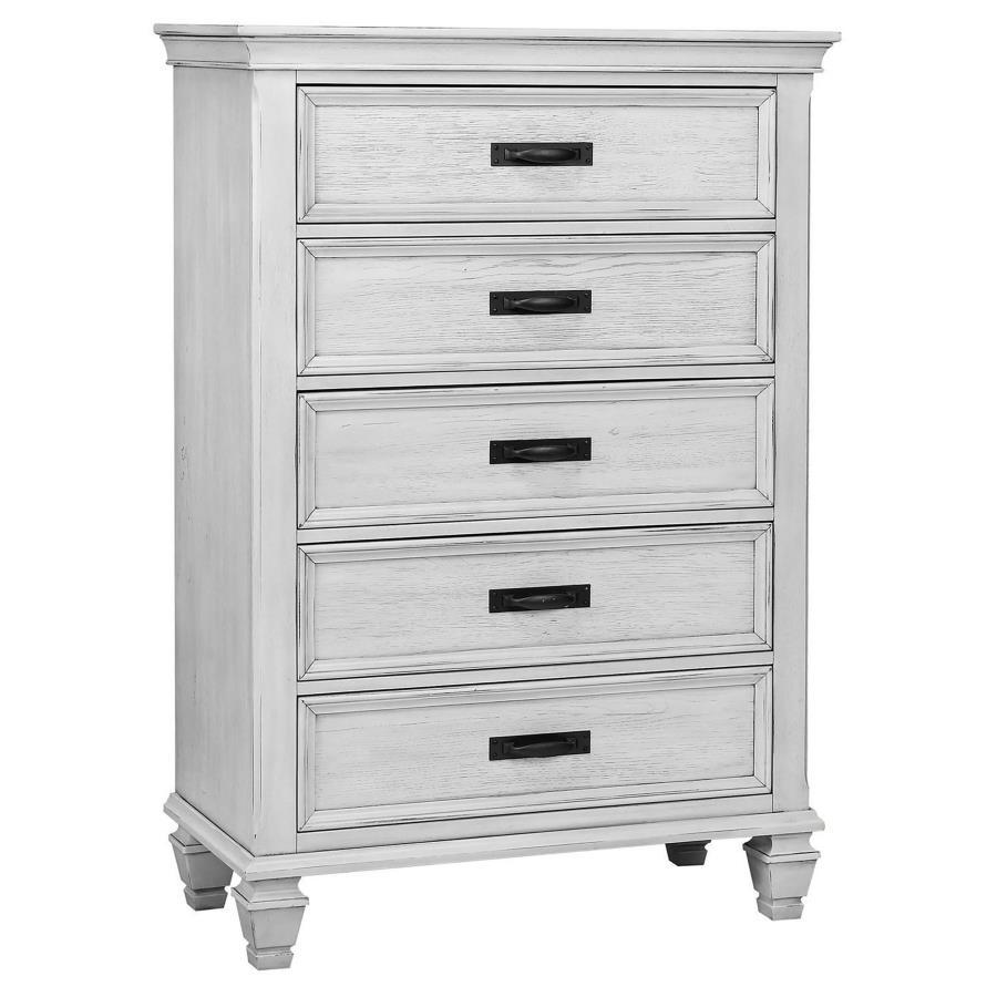 Franco - 5-Drawer Bedroom Chest White