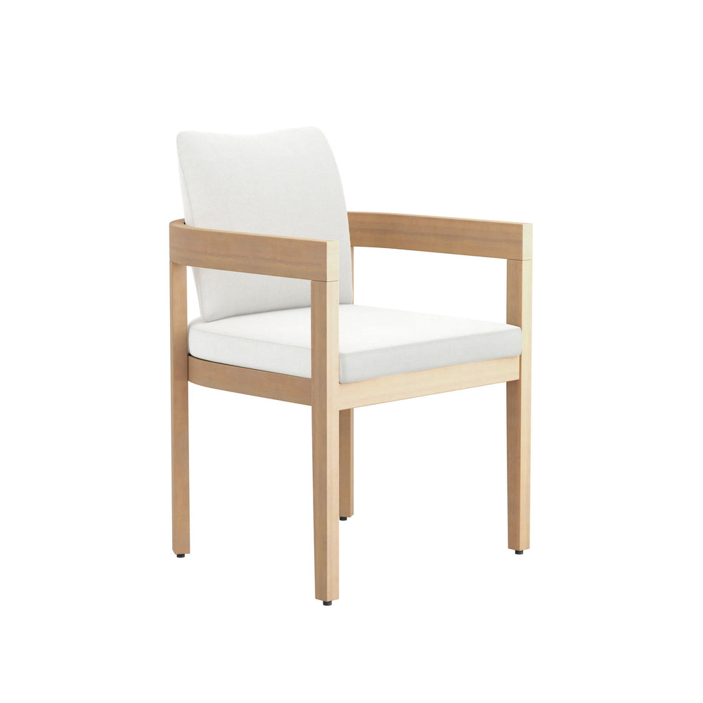 Wesley - Patio Side Chair With Cushion - White