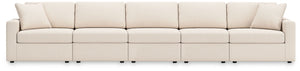 Modmax - Oyster - Sectional White 5 Pc. Sectional With 3 Armless Chairs