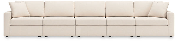 Modmax - Oyster - Sectional White 5 Pc. Sectional With 3 Armless Chairs