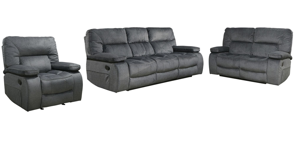 Chapman - Manual Reclining Sofa, Loveseat, Recliner Light Brown 3 Pc. Sofa, Loveseat, Recliner