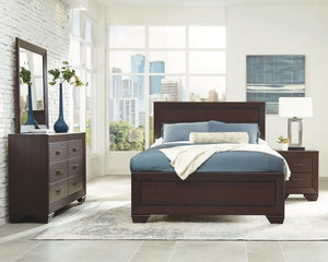 Kauffman - Transitional Panel Bed Bedroom Set Dark Brown