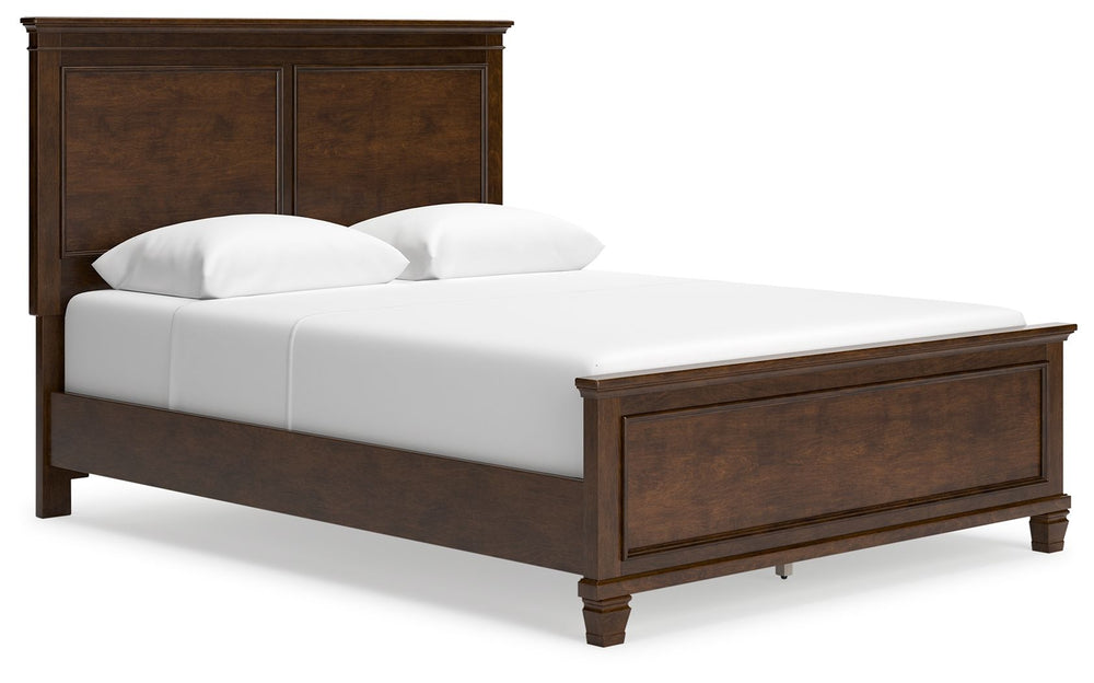Danabrin - Panel Bed Dark Brown 2 Drawers