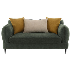 Jade - Chenille Upholstered Modern Track Arm Loveseat