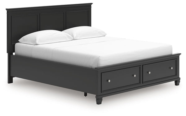 Lanolee - Panel Bed Black California King 2 Drawers