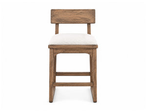 Balam - Upholstered Barstool (Set of 2) - Brown / Beige