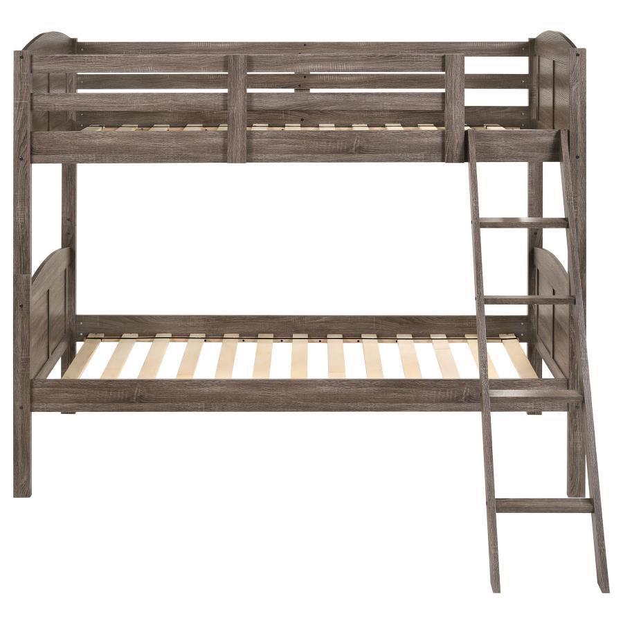 Flynn - Wood Bunk Bed Dark Brown