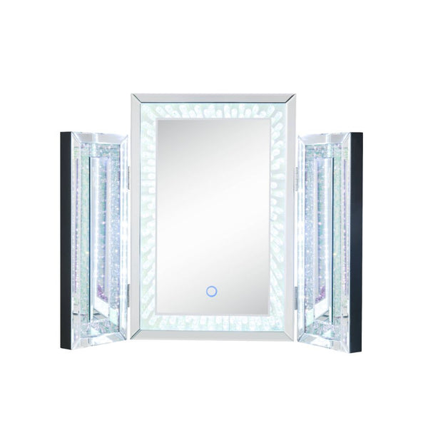 Nysa - Accent Mirror With LED - Mirrored & Faux Crystals