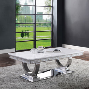 Zander - Table Mirrored Silver Coffee Tables