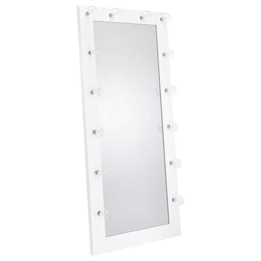 Zayan - Length Floor Mirror With Lighting Black