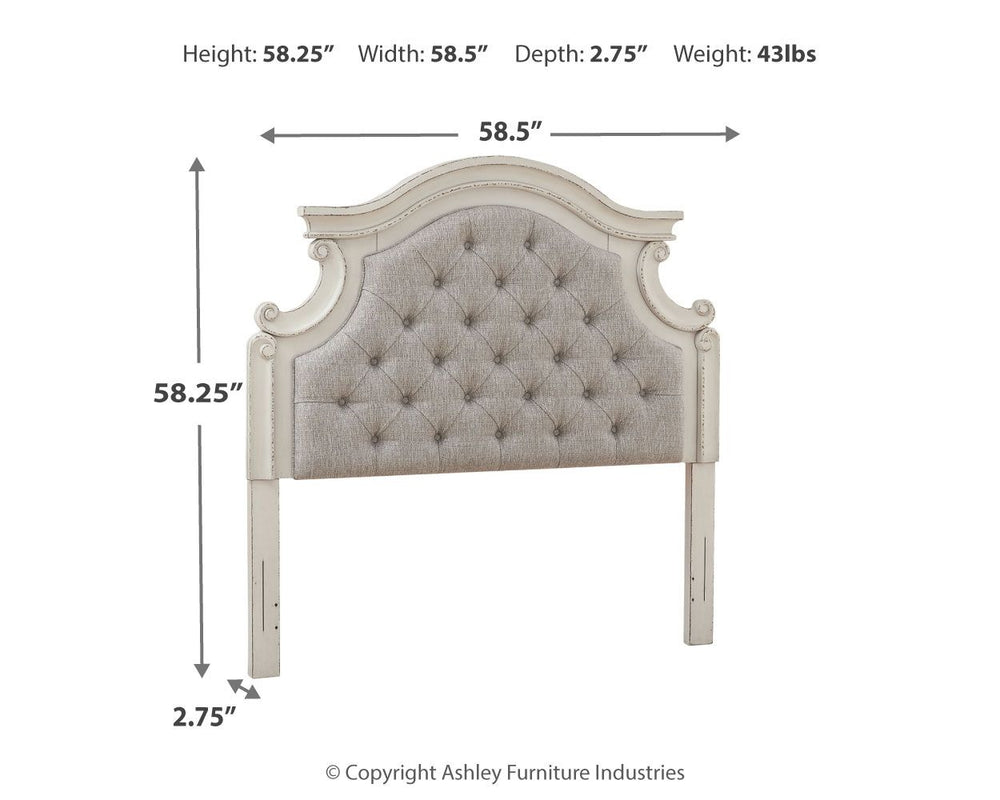 Realyn - Chipped White - Full UPH Panel Headboard