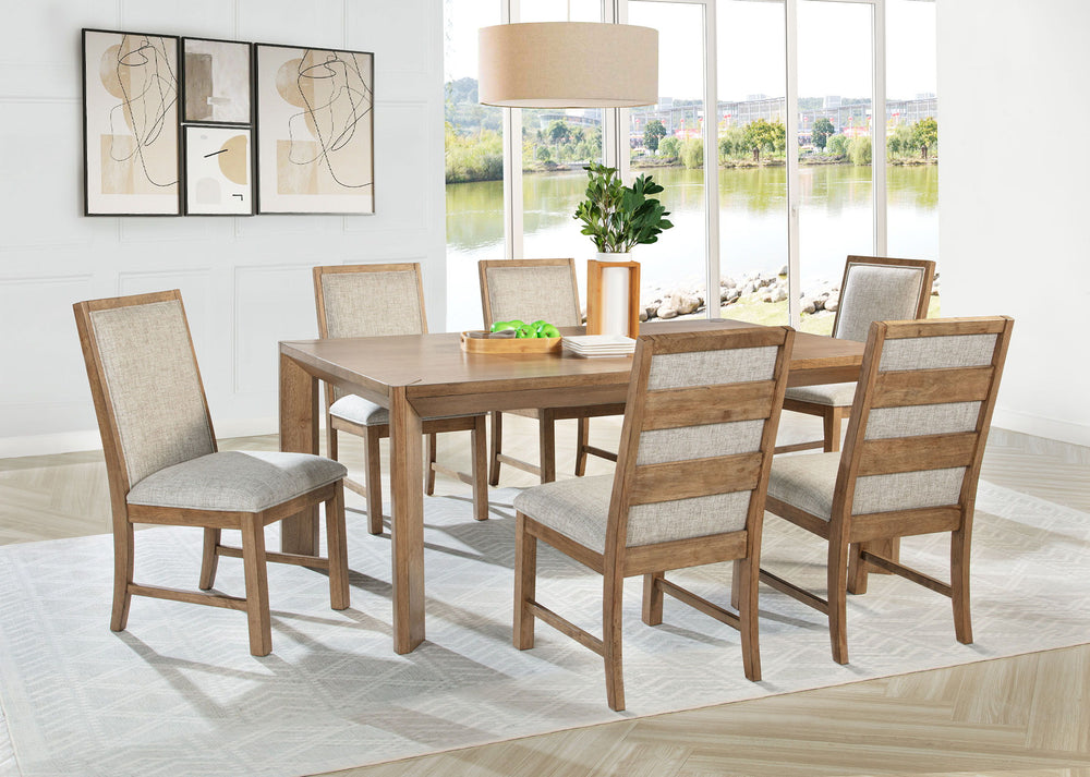 Bruner - Rectangular Dining Set Light Brown 5 Pc. Table, 4 Chairs