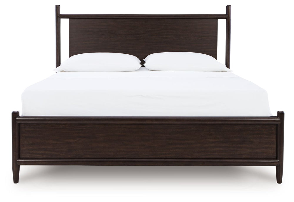 Dantenton - Panel Bed Dark Brown