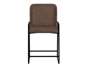 Seating - 24" Upholstered Barstool - Chocolate Brown / Black