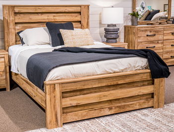 Maystonna - Panel Headboard Light Brown