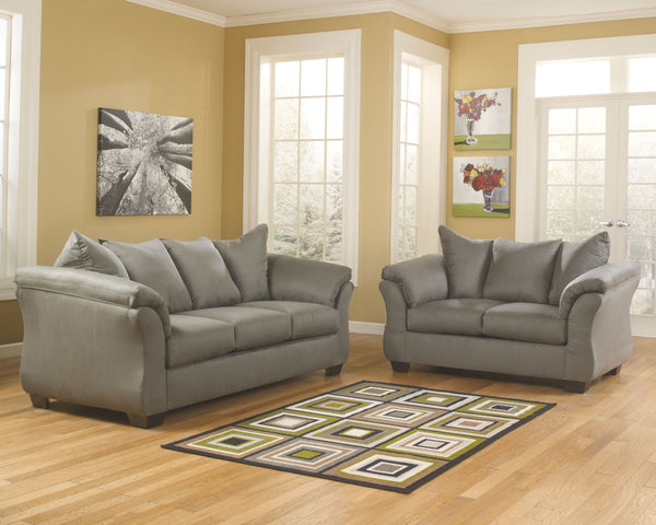 Darcy - Living Room Set Dark Gray 2 Pc. Sofa, Loveseat